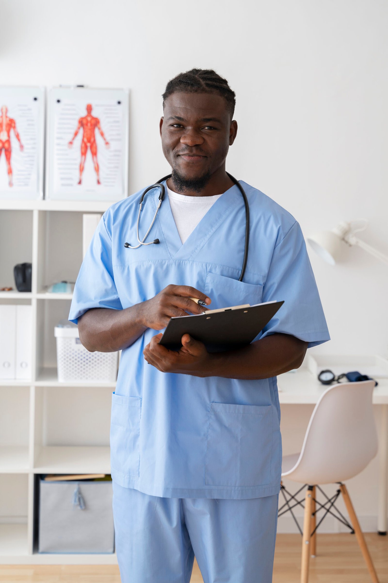 black-nurse-their-workspace